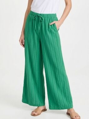 NWT Splendid Green Cotton Wide Leg Pants